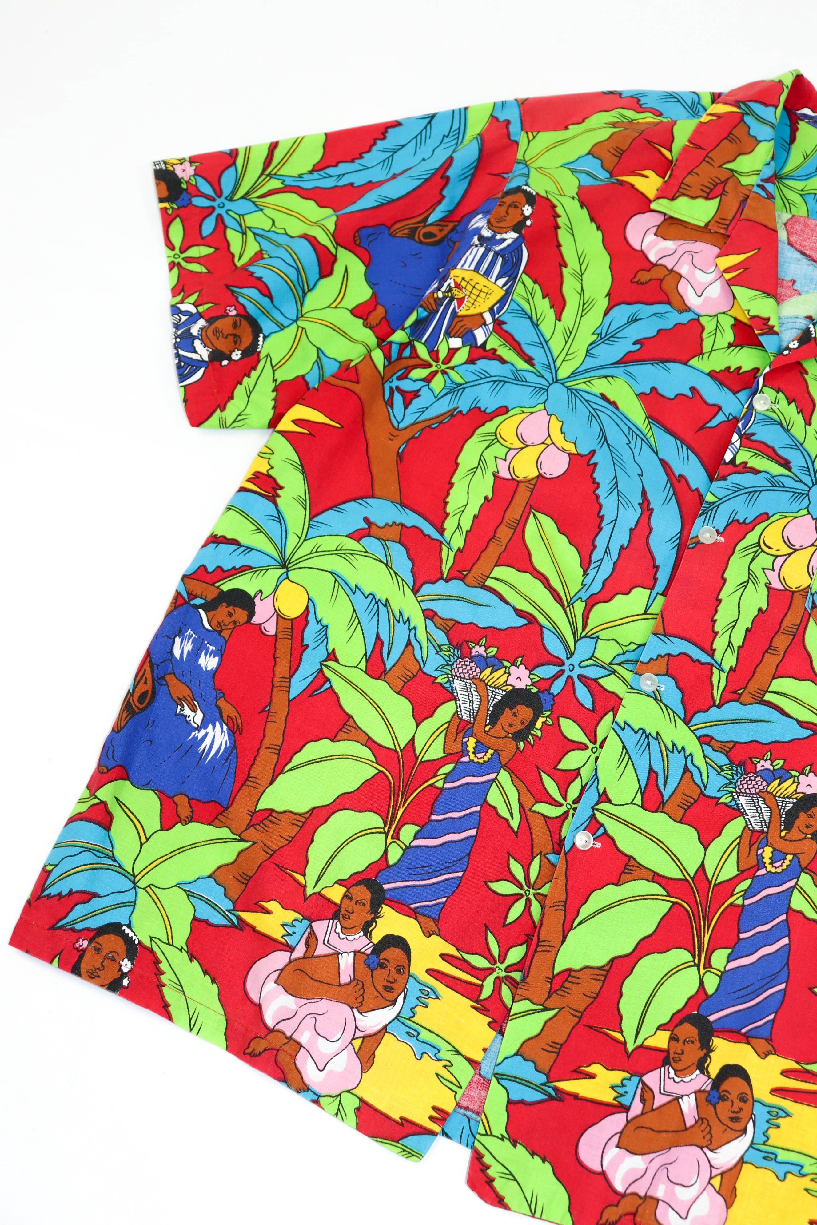Vintage L' Homme-Chic Tahiti Vintage Graphics Hawaiian Aloha Shirt Size US XXL / EU 58 / 5 - 4 Thumbnail