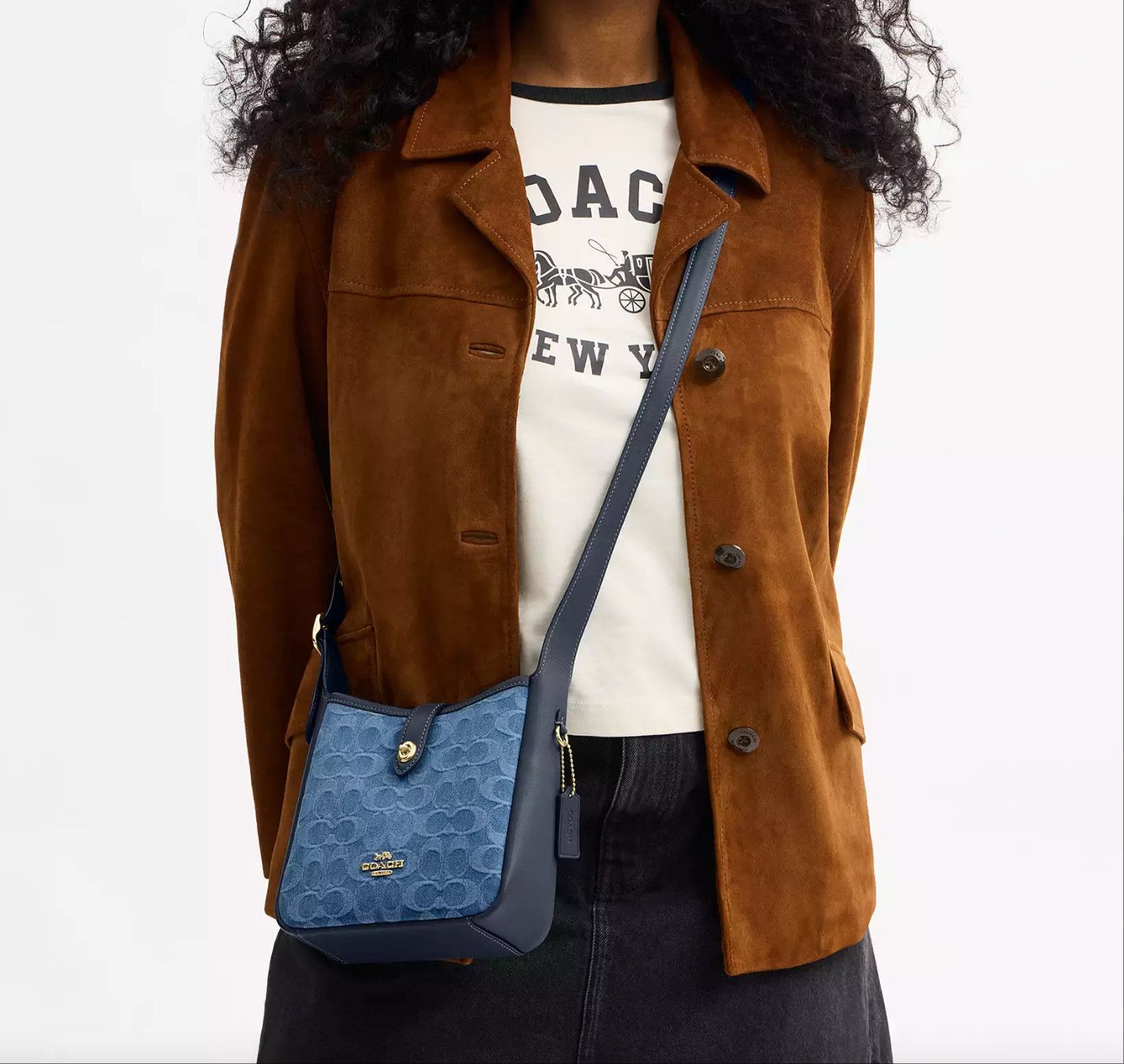 Coach Hadley Mini Crossbody Bag In Signature Denim CCZ44 Size ONE SIZE - 6 Thumbnail