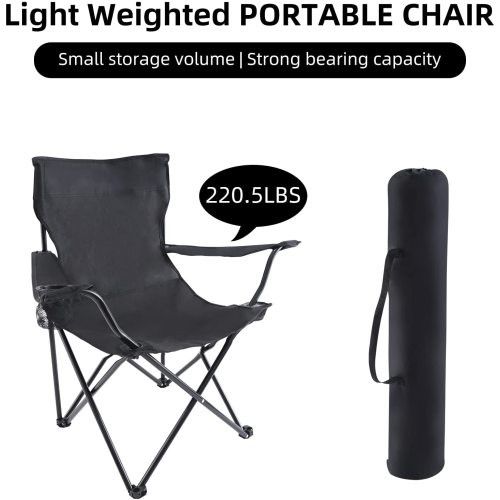 Designer × Homemade YSSOA Portable Folding Black Camping Chair, Large Size US L / EU 52-54 / 3 - 4 Thumbnail