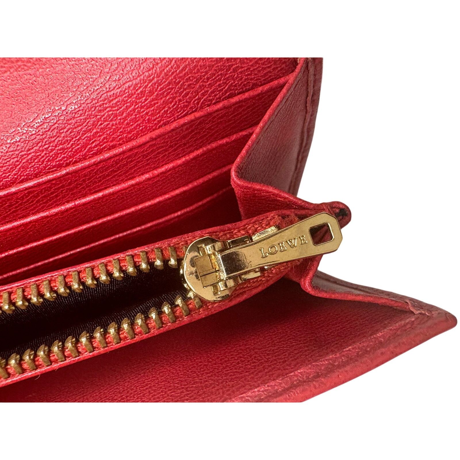 Loewe Loewe Anagram Flap Leather Continental Long Wallet - Red Size ONE SIZE - 6 Thumbnail
