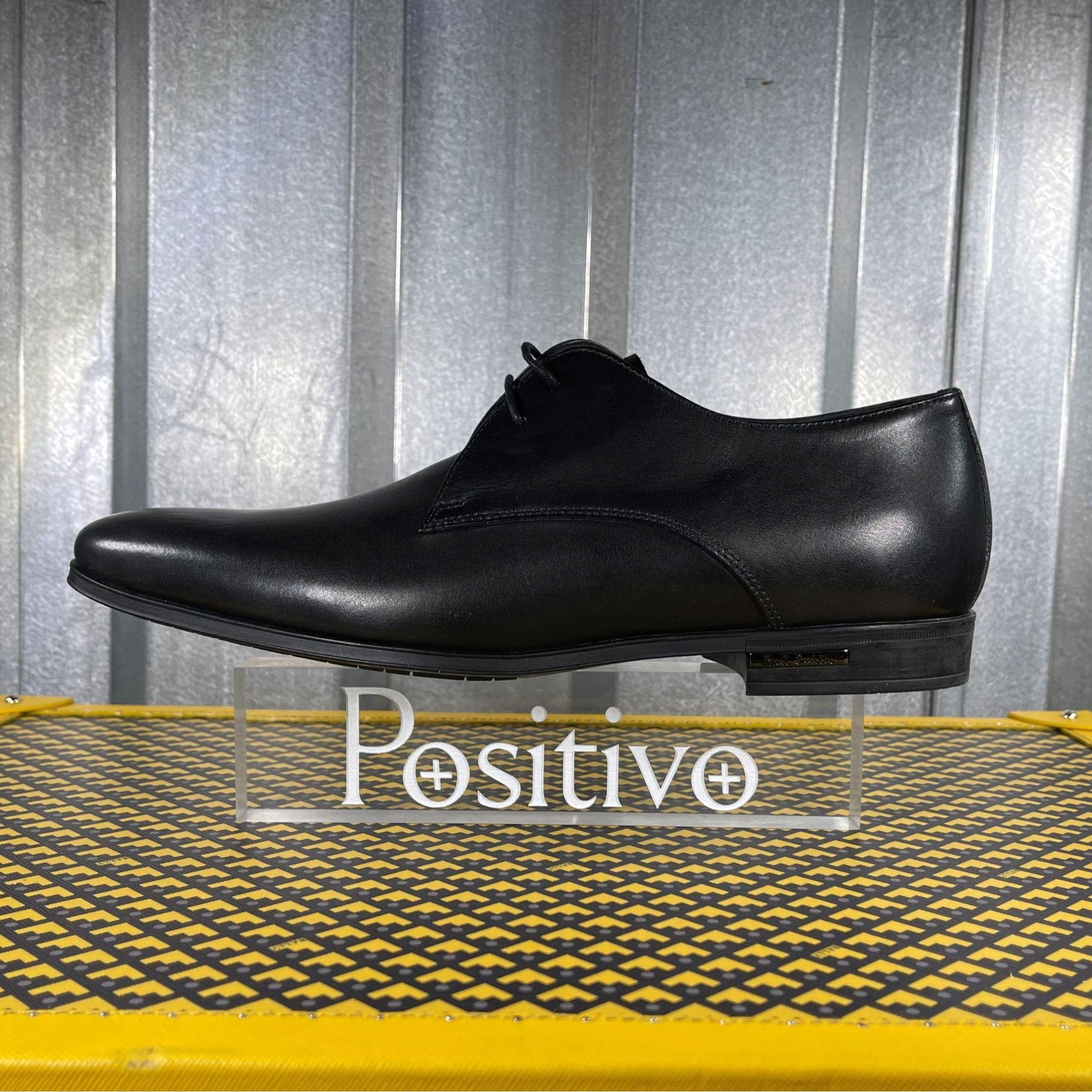 image of Paul Smith Con01 Coney Black Leather Derby Shoes Us 7, Men's