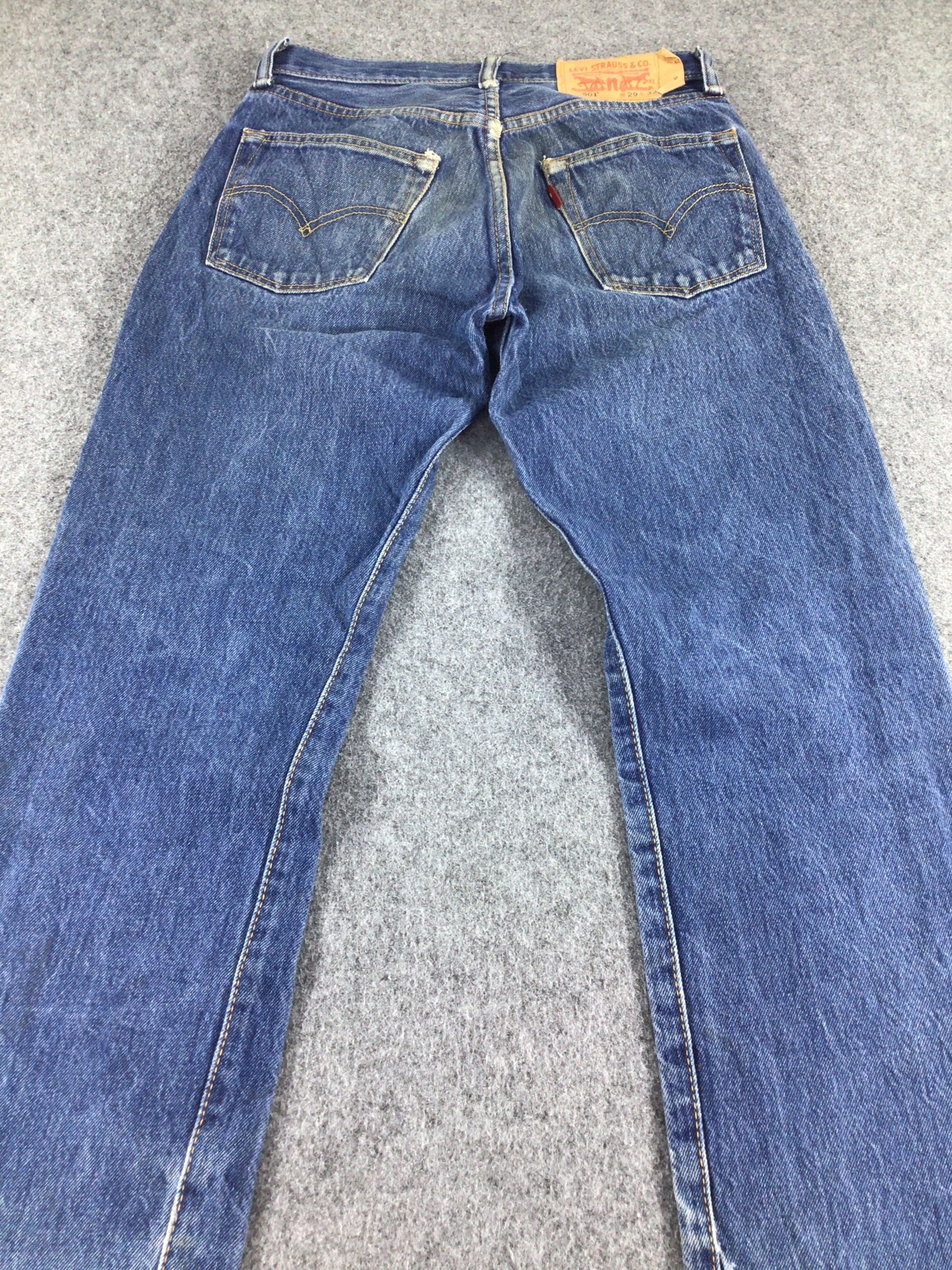 Levi's Blue Wash Levis 501 Jeans-J389 Size US 28 / EU 44 - 4 Thumbnail