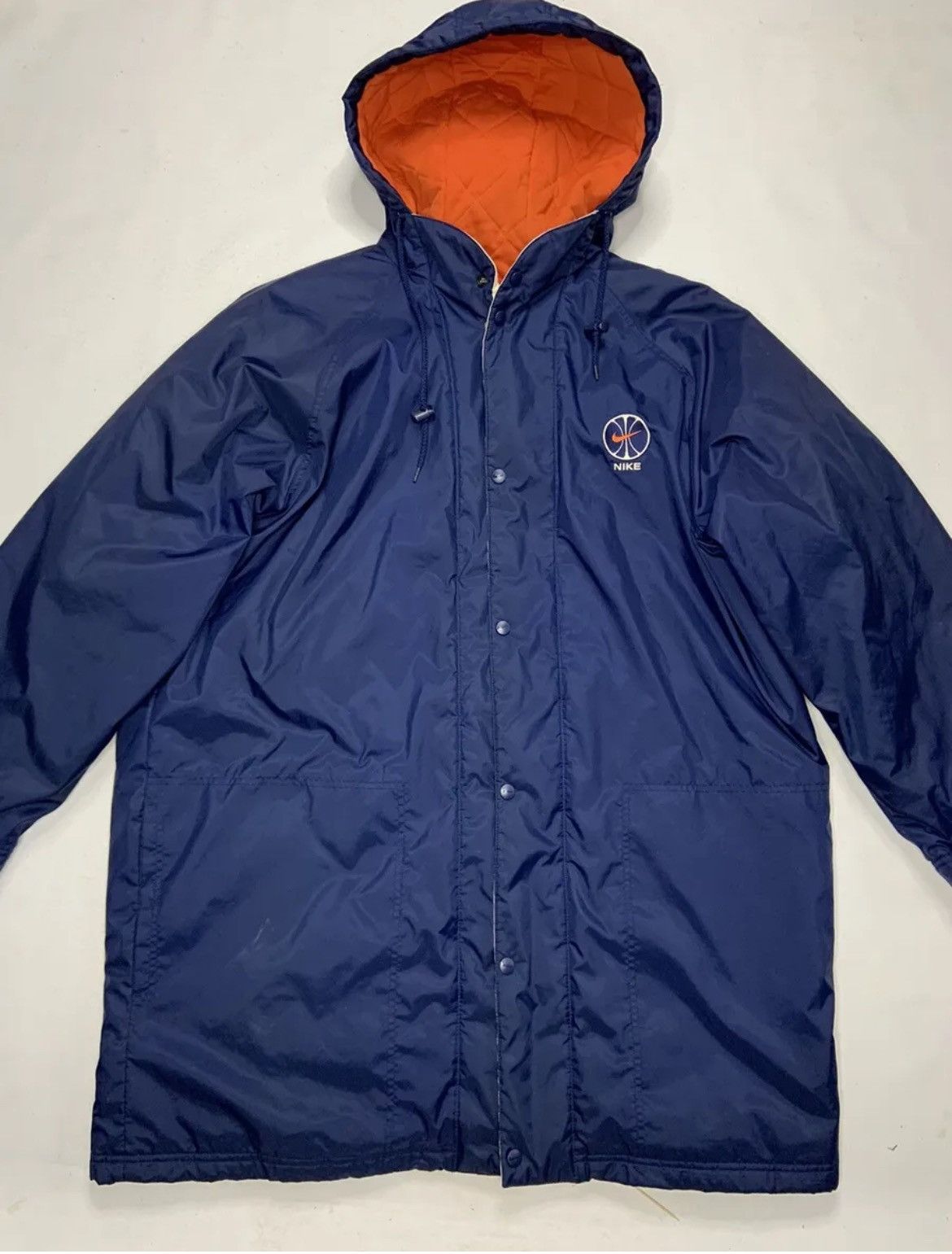 Nike Nike 90s Basketball Men Blue Full Zip Jacket Parka XL 2XL Size US XXL / EU 58 / 5 - 1 Thumbnail