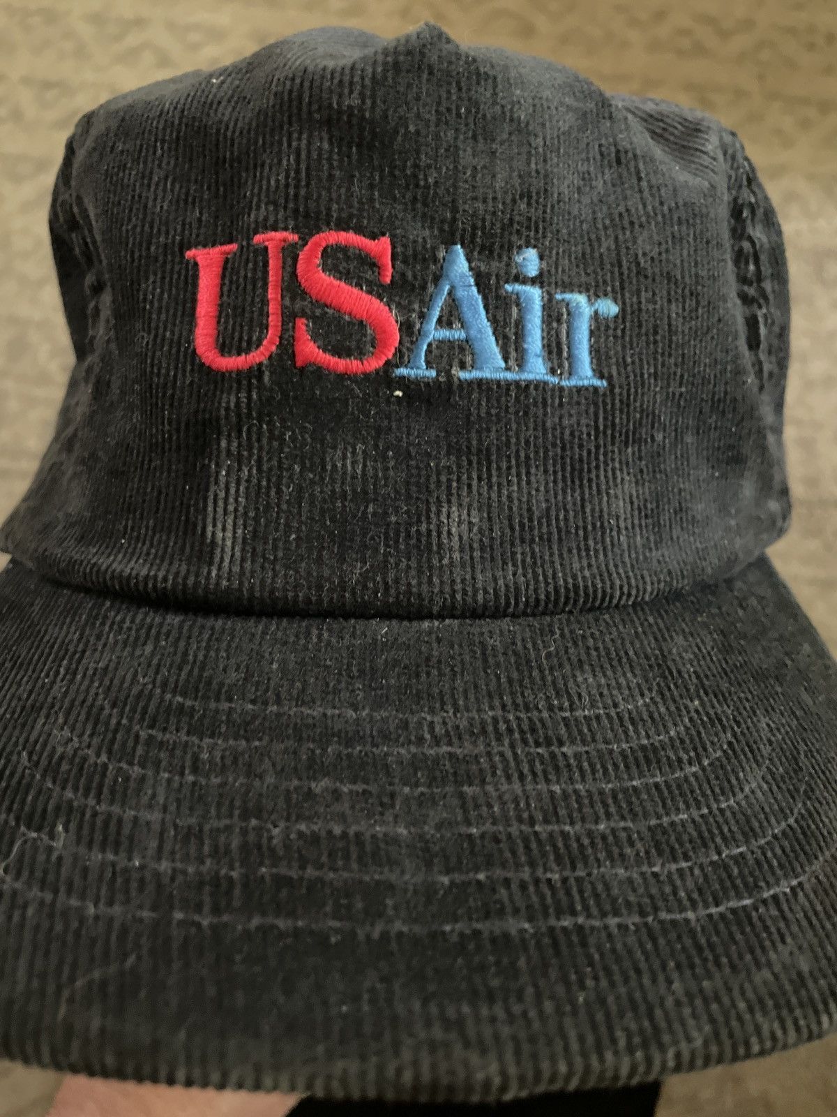Vintage US Air airlines Trucker Vintage Snapback Hat Cap corduroy 🛫 Size ONE SIZE - 2 Thumbnail
