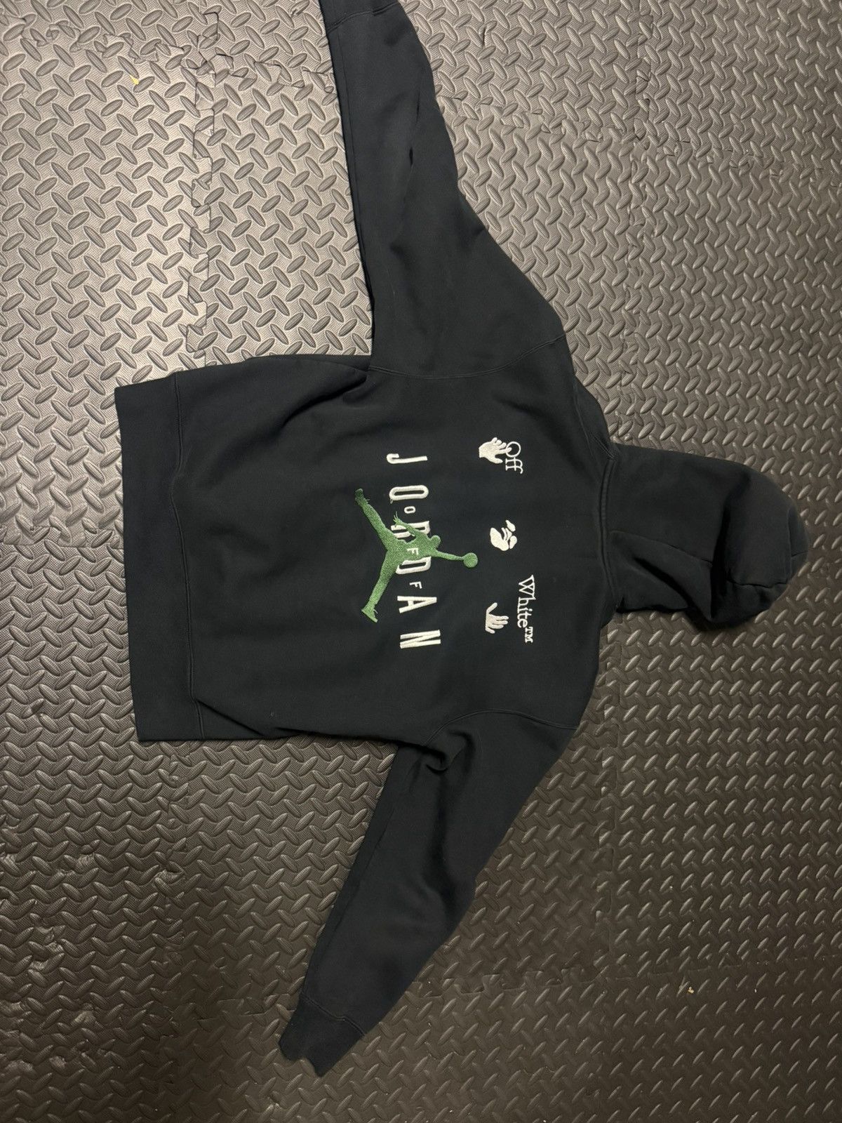 Jordan Brand × Off-White Jordan x Off-White Hoodie Black Embroidered Size [Medium] Size US M / EU 48-50 / 2 - 2 Thumbnail