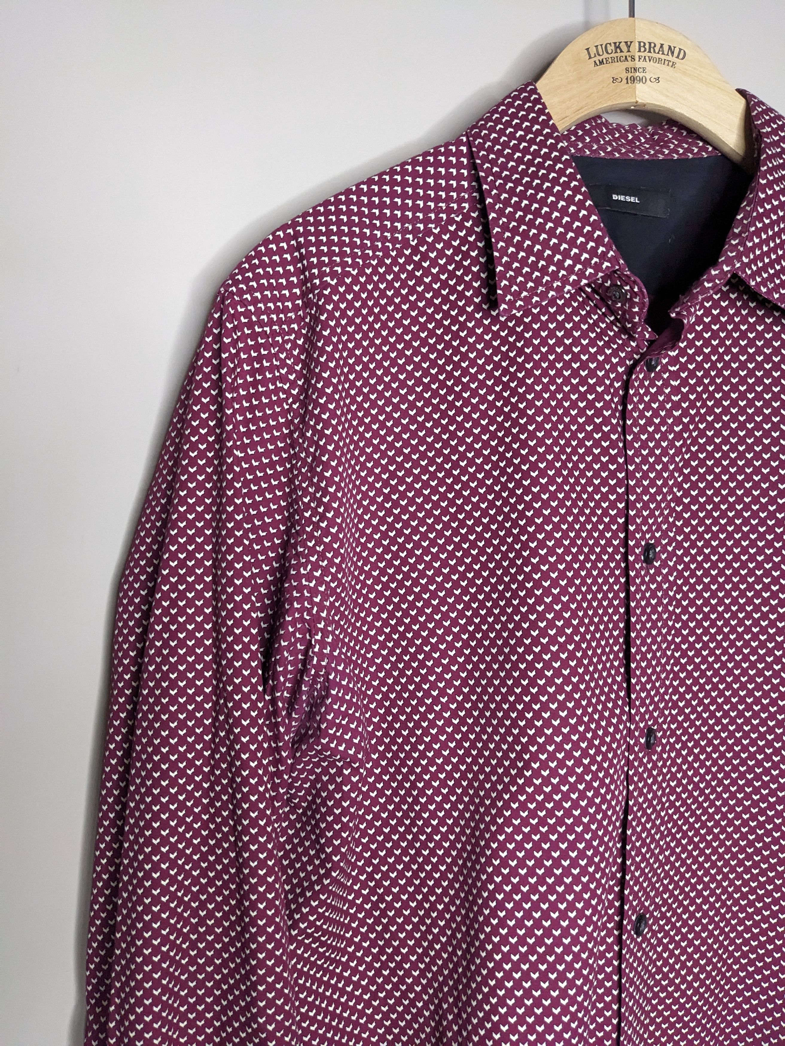 Diesel Diesel Button Up Shirt Mens Large Long Sleeve Geometric Y2K Size US L / EU 52-54 / 3 - 2 Thumbnail