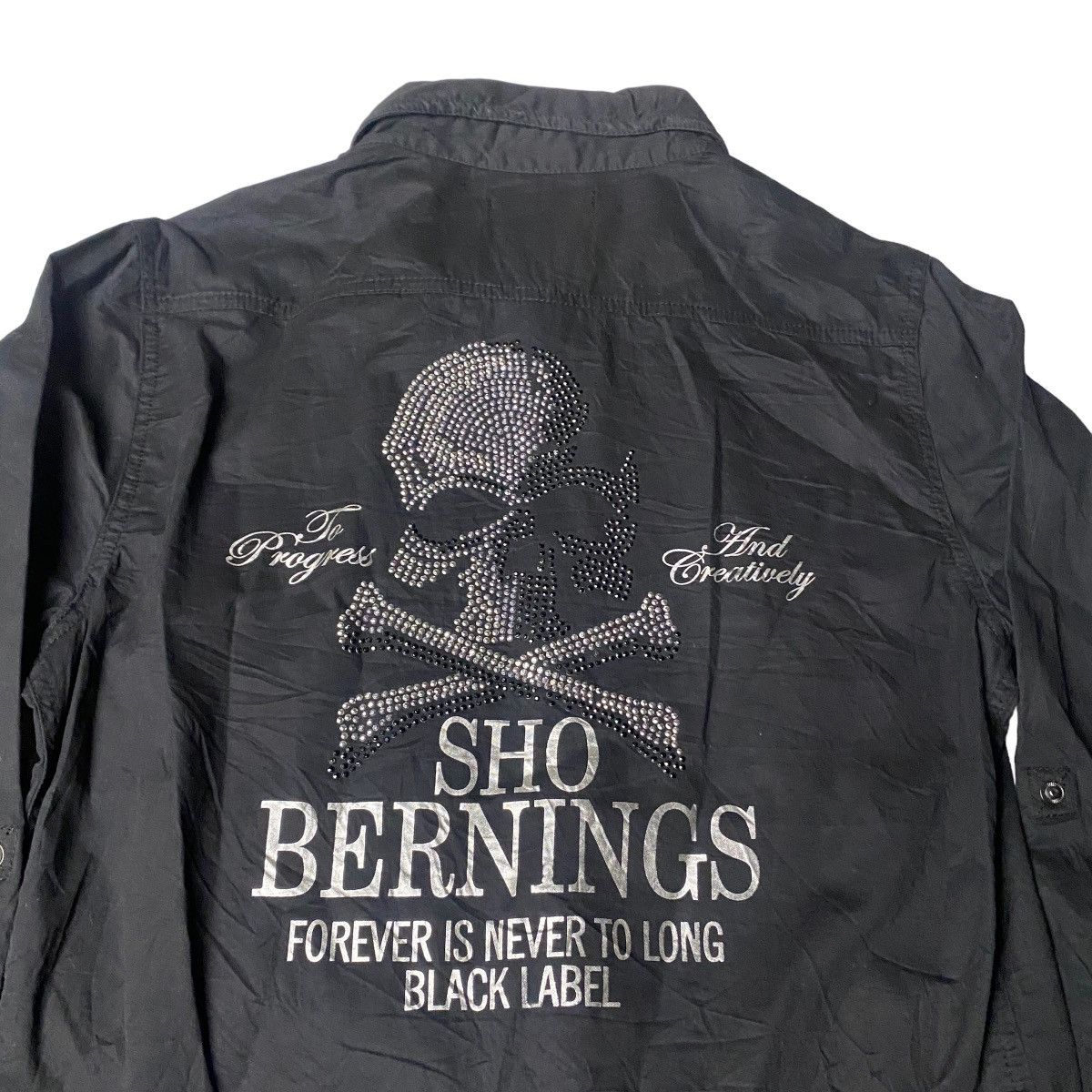 Hysteric Glamour 2000's Bernings Sho Studded Skull Poem Shirts Size US M / EU 48-50 / 2 - 4 Thumbnail