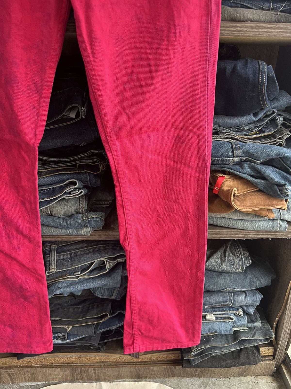 Levi's 🔥Rare Vintage Pink Levis Button J41 Denim Size US 27 - 5 Thumbnail