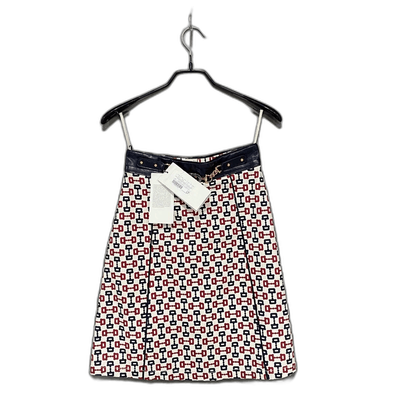 Gucci Gucci Printed Half Skirt with Leather Trim Size 36" / US 14 / IT 50 - 1 Thumbnail
