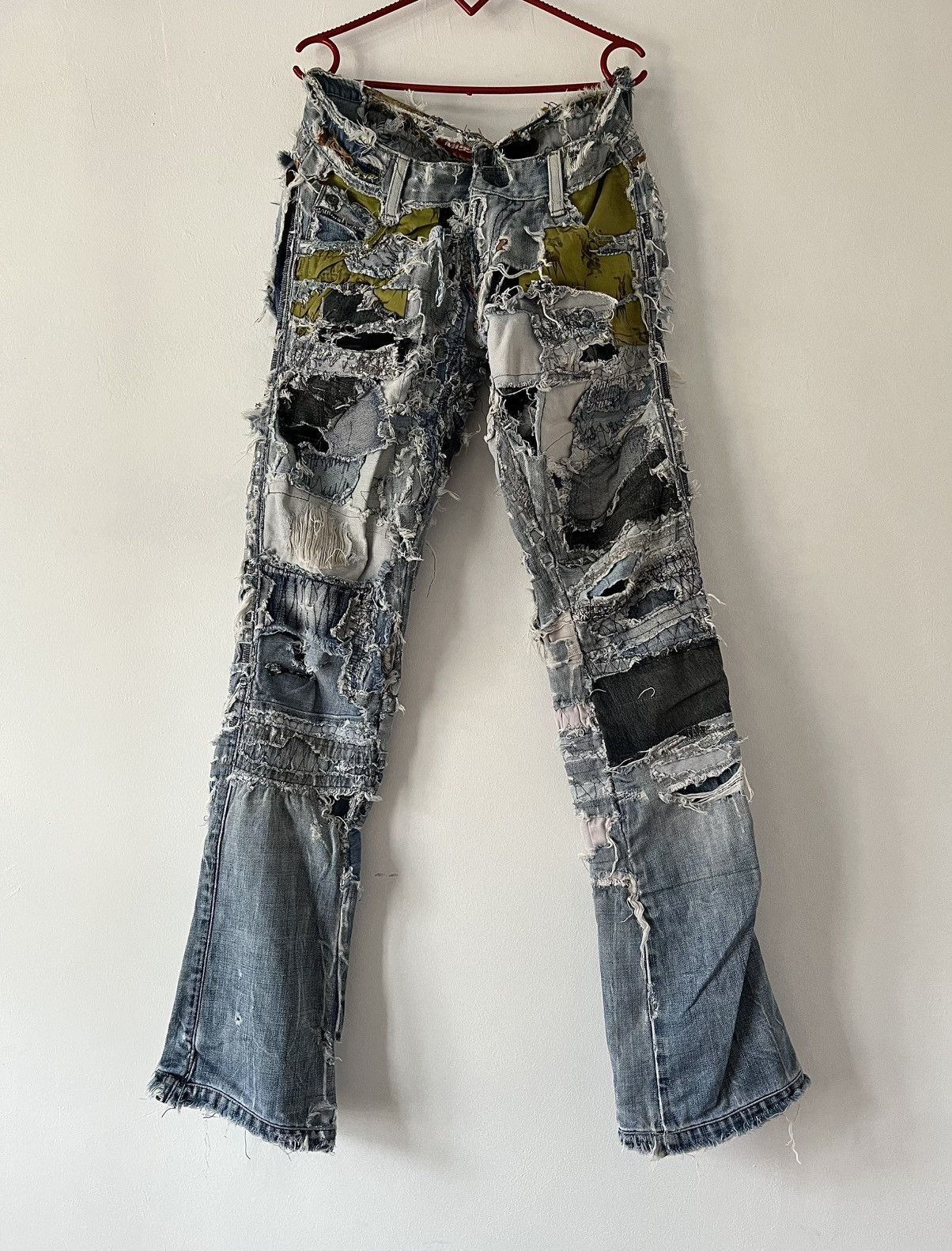 Vintage Archive Miss Sixty Distressed Flare Denim Jeans Size US 30 / EU 46 - 6 Thumbnail