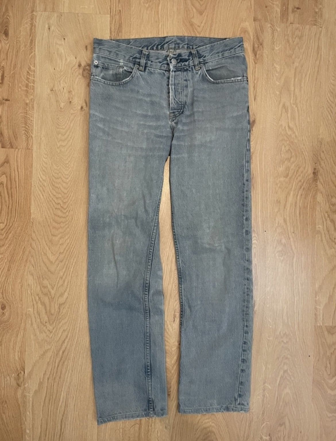 image of Helmut Lange Distressed Jeans in Denim, Men's (Size 30)