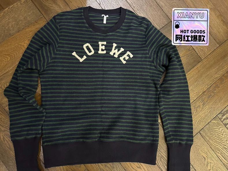 Loewe LOEWE Striped logo fleece Size L / US 10 / IT 46 - 1 Thumbnail