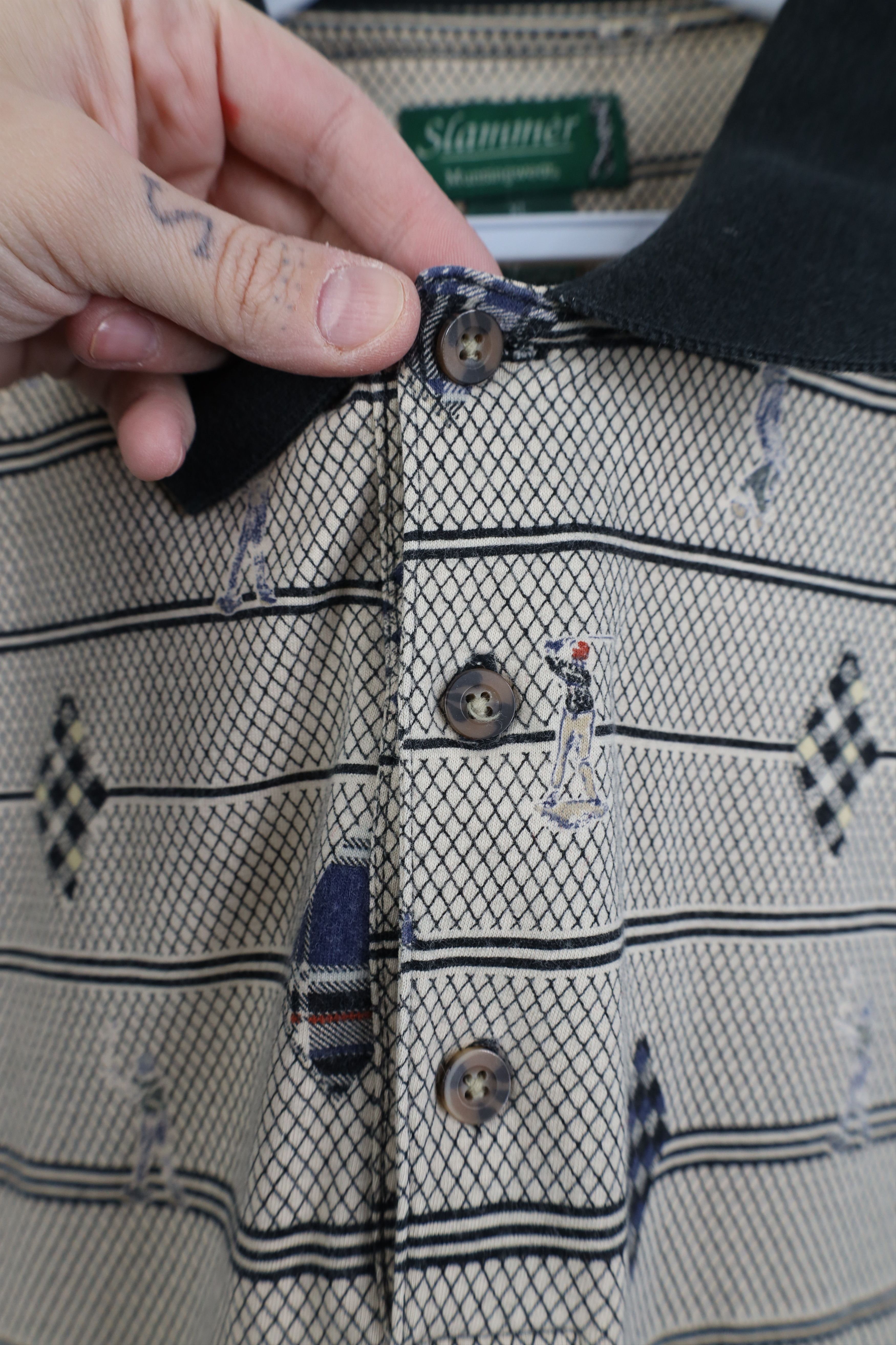 Vintage Vintage 90s Streetwear All Over Print Golf Polo Shirt Size US XL / EU 56 / 4 - 5 Thumbnail