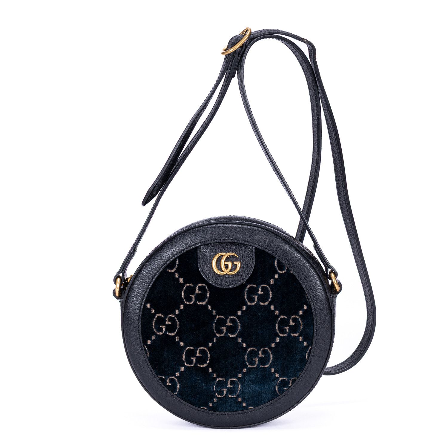 GG Velvet Round Crossbody