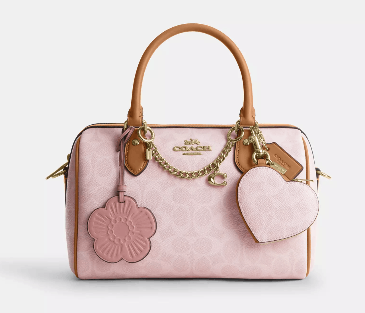 Coach Heart Bag Charm In Signature Canvas CEA22 Size ONE SIZE - 6 Thumbnail