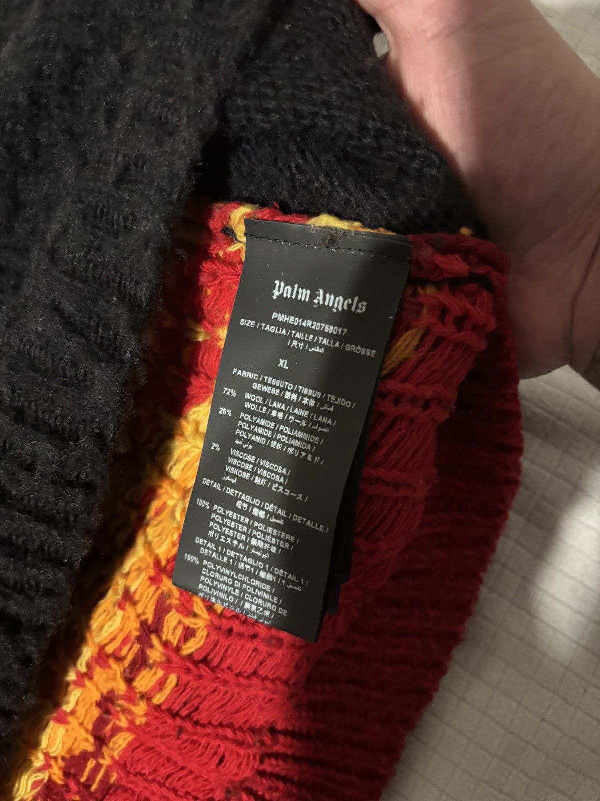 Palm Angels Palm Angels Burning Castentino Sweater Size US XL / EU 56 / 4 - 5 Thumbnail