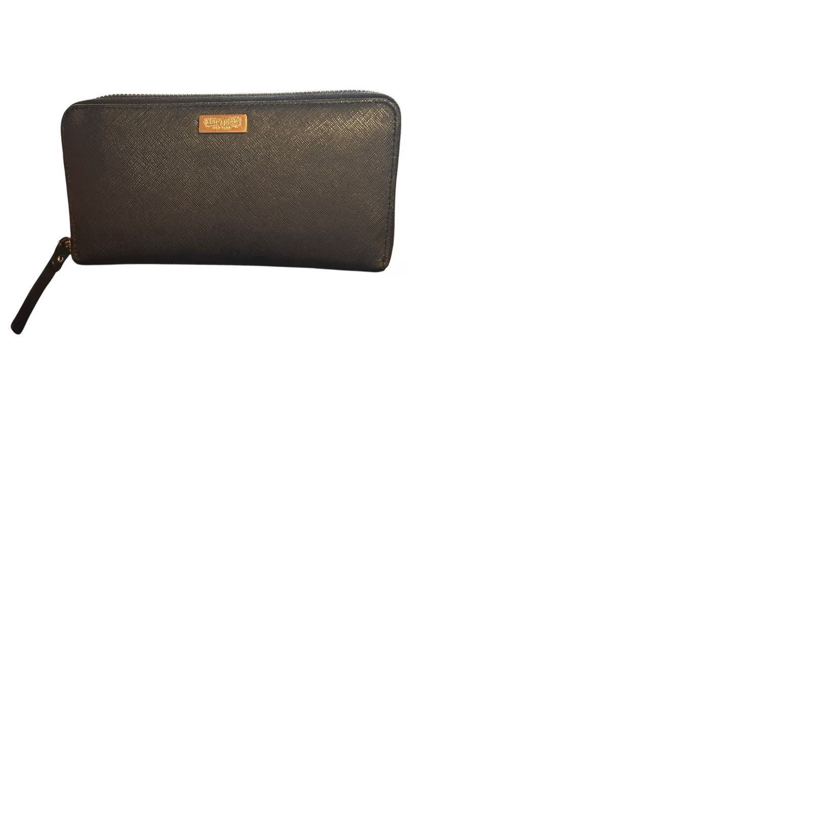 Vintage kate spade new york Neda Laurel Way Zip Around Leather Wallet Clutch Black Womens Size ONE SIZE - 9 Thumbnail