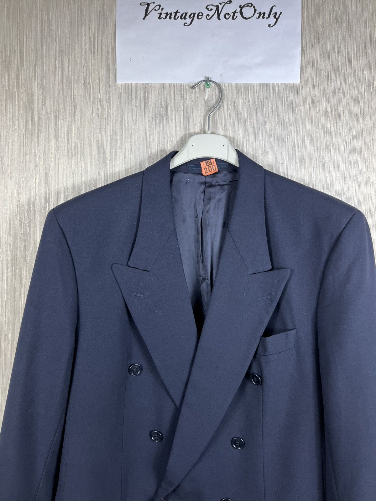 Hugo Boss × Vintage Vintage Hugo Boss wool navy blazer double-breasted jacket Size US M / EU 48-50 / 2 - 5 Thumbnail