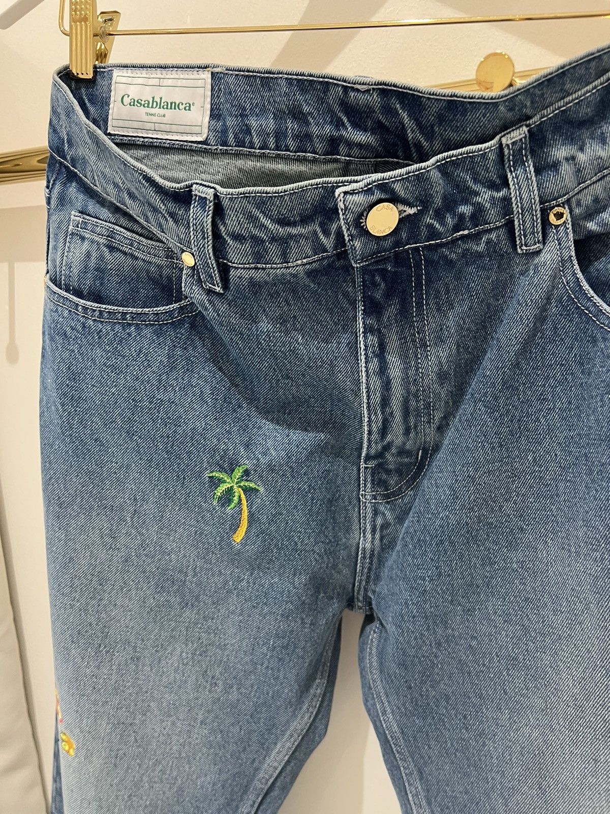 Casablanca Casablanca embroidered-design straight-leg jeans Size 38 Size US 38 / EU 54 - 5 Thumbnail