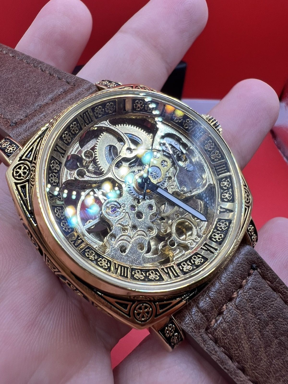 Other LONGLUX mechanical Men's Watch Retro Style Skeleton Size ONE SIZE - 3 Thumbnail