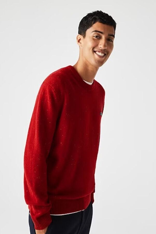 Lacoste × Vintage 90s Lacoste Chemise Oversized Heavy Wool Sweater Size US XL / EU 56 / 4 - 3 Thumbnail