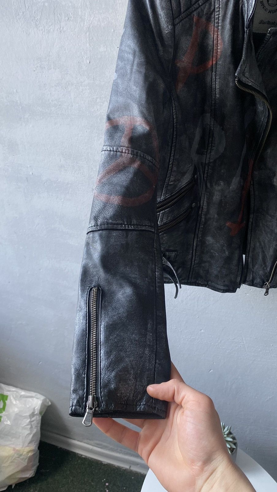Other Blue Monkey Woman’s leather biker jacket size S Size S / US 4 / IT 40 - 6 Thumbnail