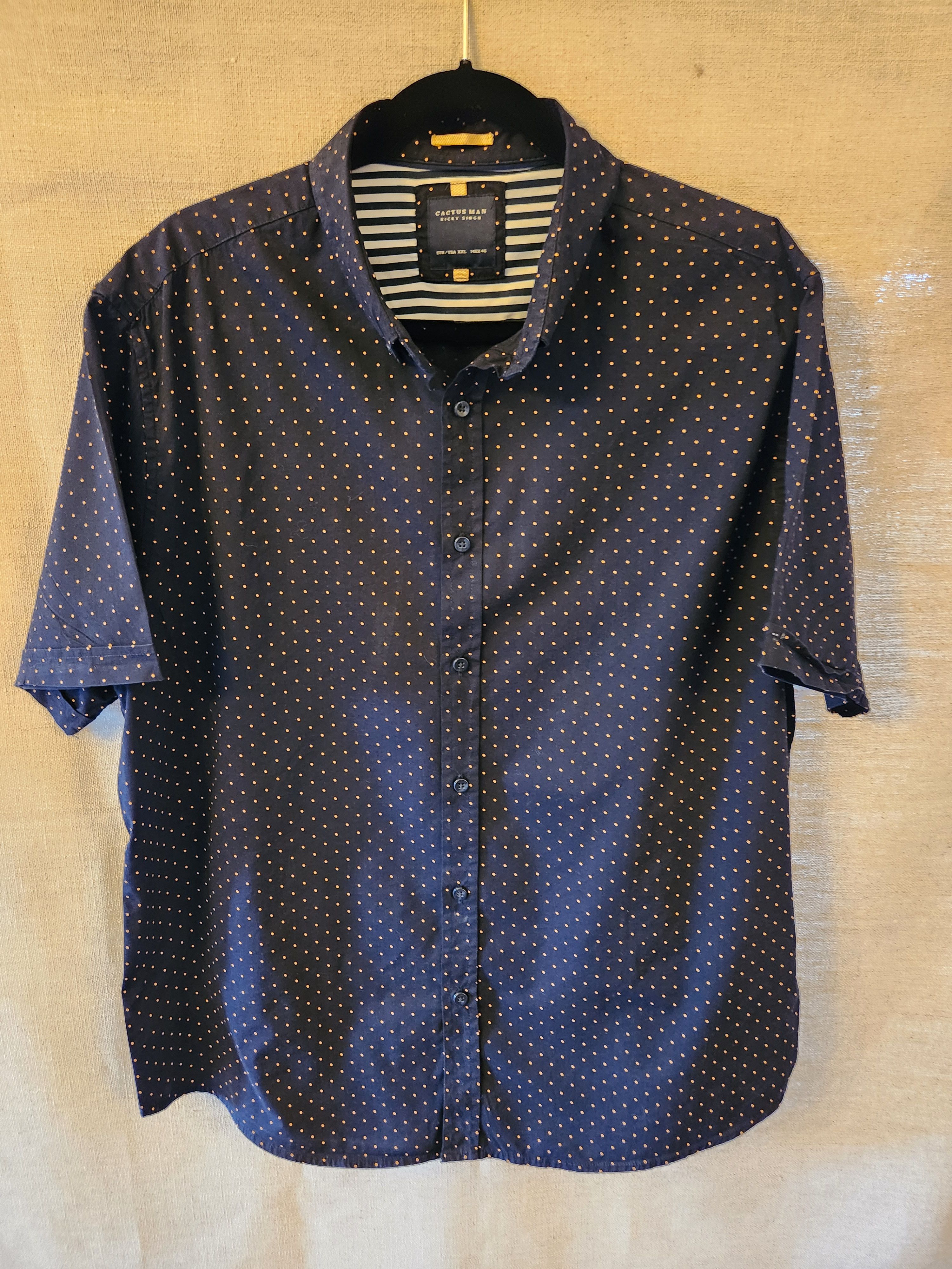 Other Cactus Man by Ricky Singh Cotton Blend Polk Dot Short Shirt Size US XXL / EU 58 / 5 - 1 Thumbnail