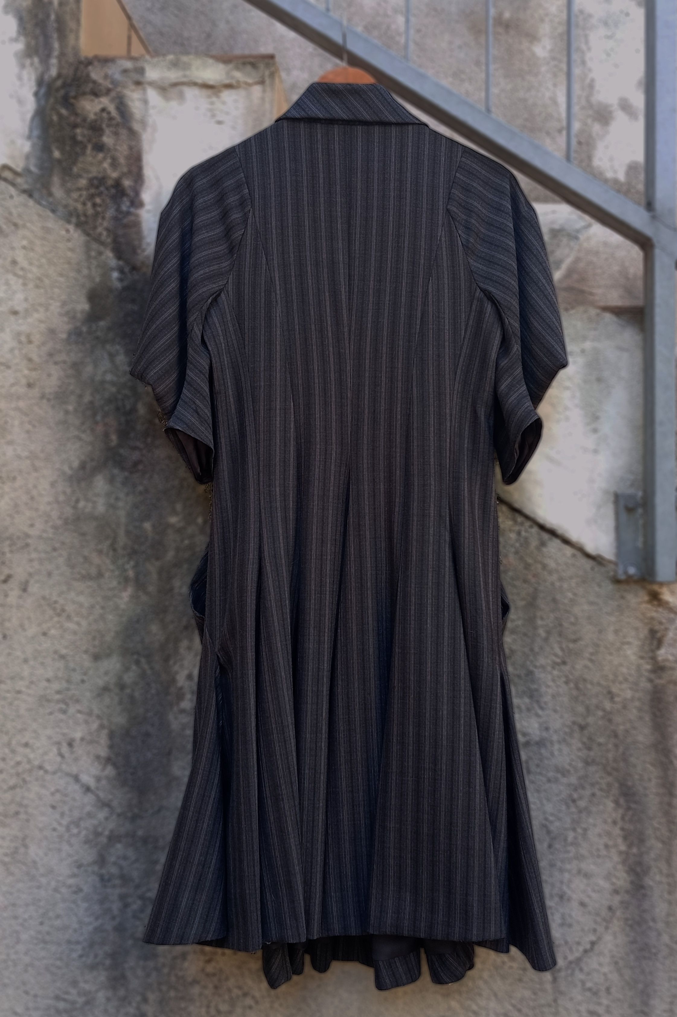 Alexander McQueen 2007 Wool stripped dress Alxender McQueen Size L / US 10 / IT 46 - 2 Thumbnail