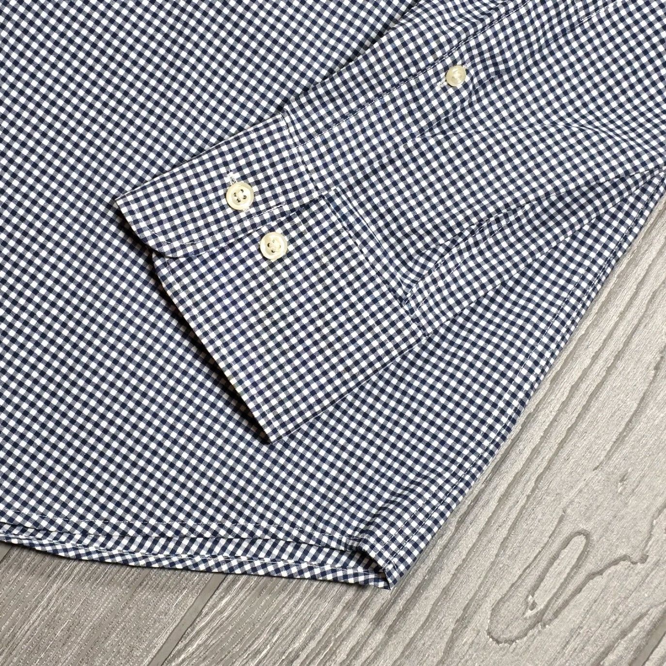 Peter Millar PETER MILLAR Performance Button Up Shirt Baltusrol Golf Club L Blue Mini Check Shirt Regular Mens L Blue Peter Millar Summer Comfort Size US L / EU 52-54 / 3 - 7 Thumbnail