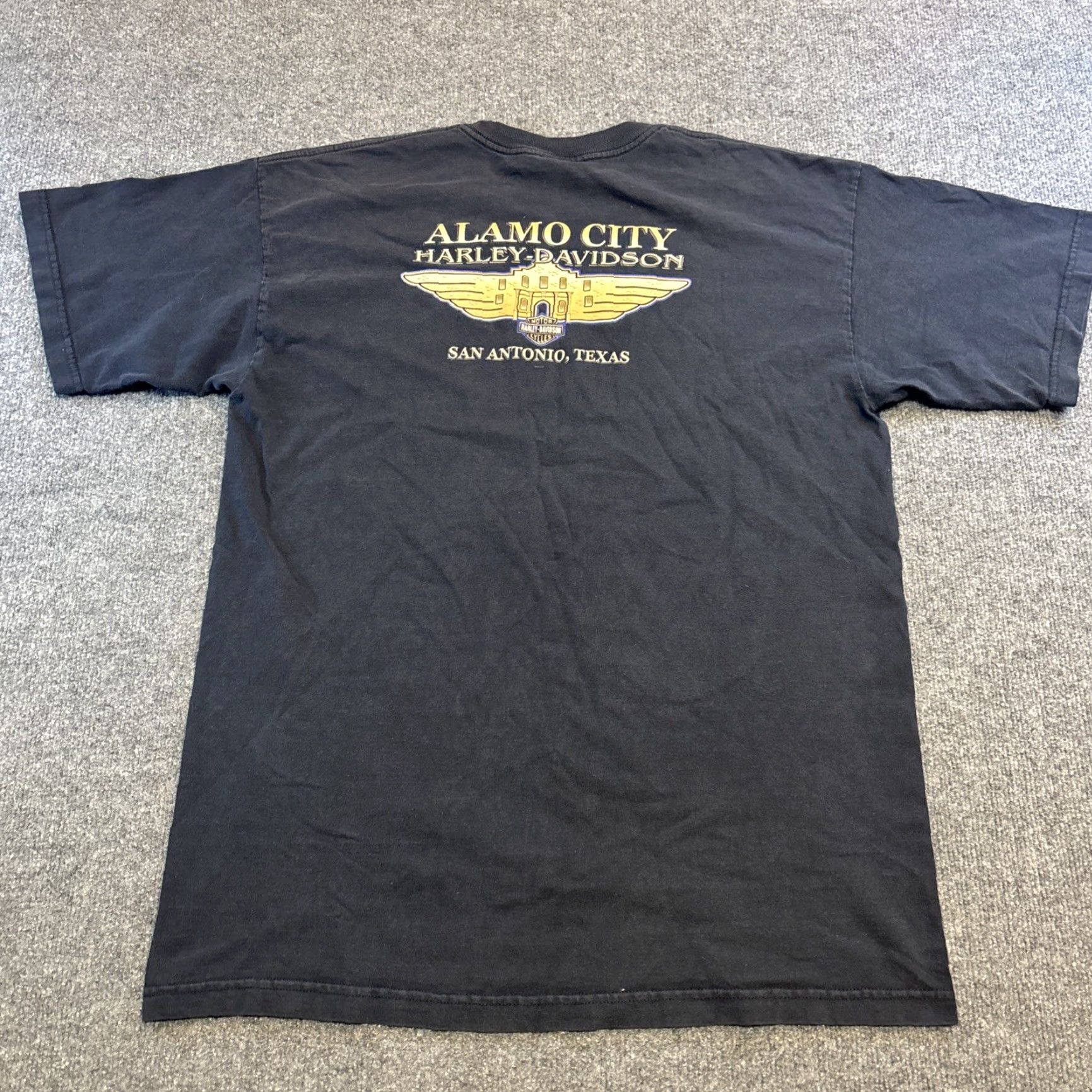 Harley Davidson VINTAGE Harley-Davidson Shirt XL Men Black Alamo City San Antonio Texas Y2k Tee Biker Bird City Motorcycle Short Sleeve Crew Neck Glove? Size US XL / EU 56 / 4 - 6 Thumbnail