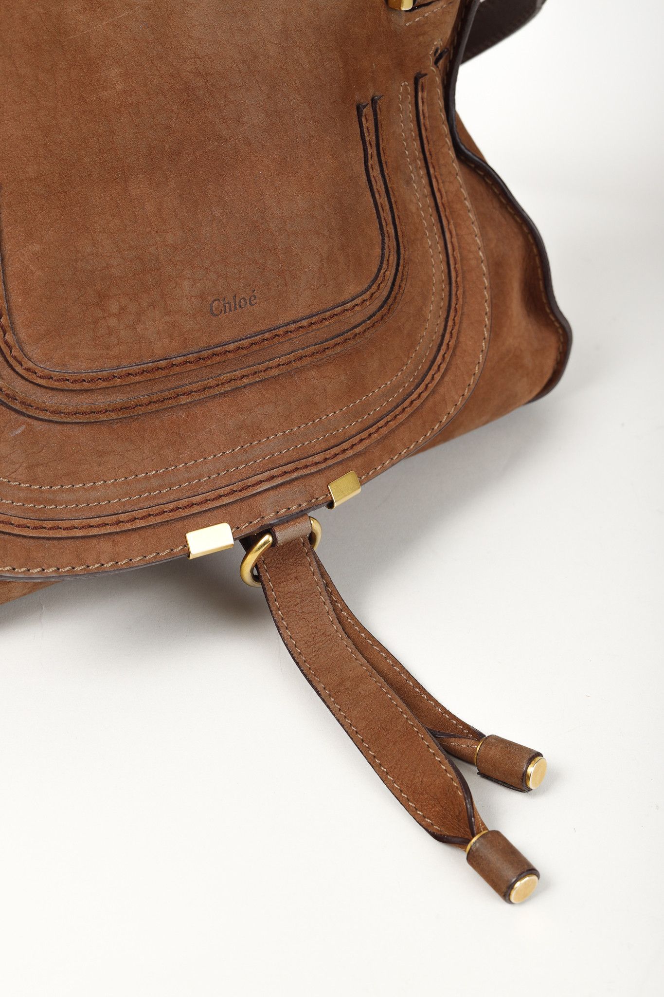 Chloe Chloe Marcie Brown Nubuck-Leather Shoulder Bag Size ONE SIZE - 11 Thumbnail
