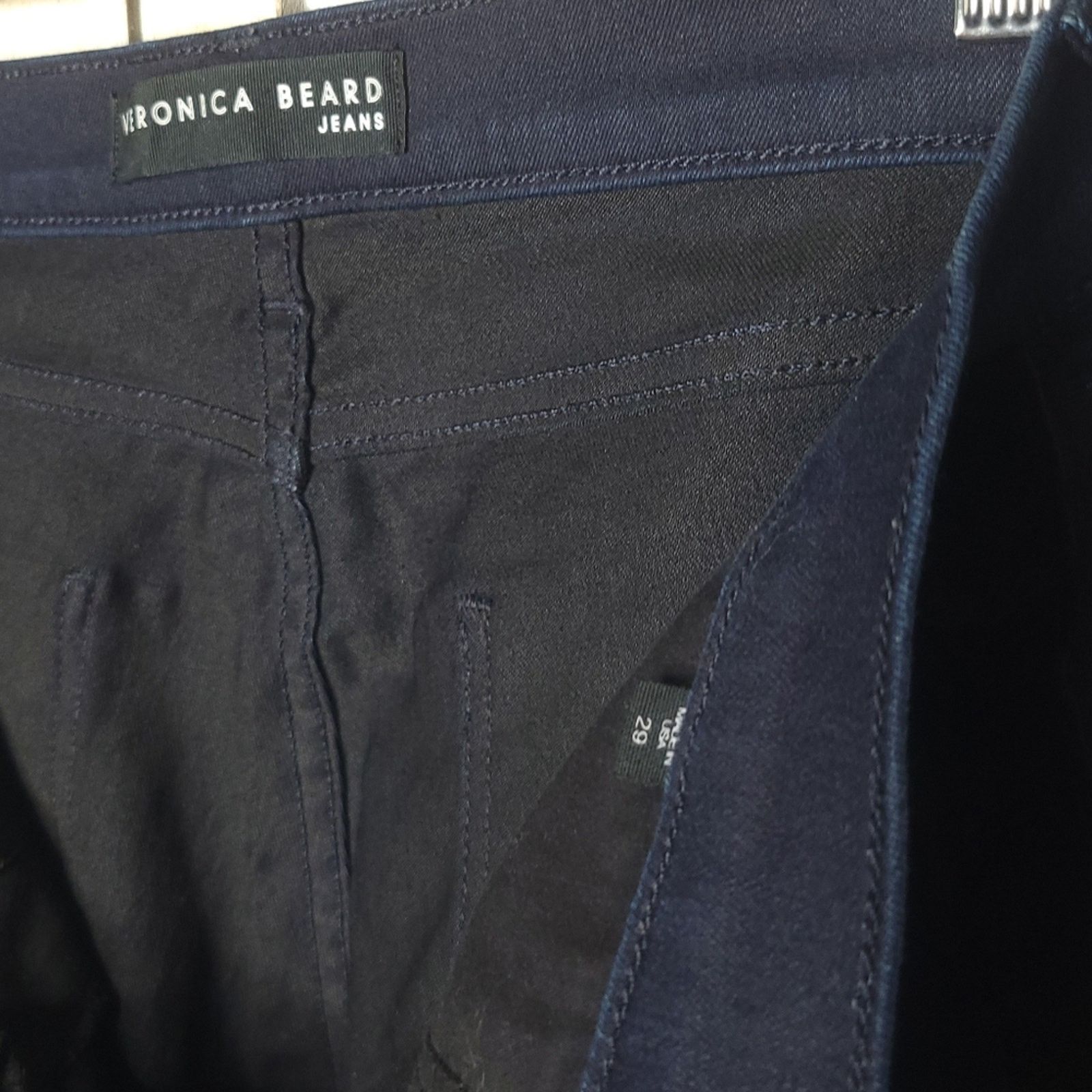 Veronica Beard Veronica Beard Carolyn Baby Boot Velvet Tux Stripe 29 Waist Size 29" - 4 Thumbnail