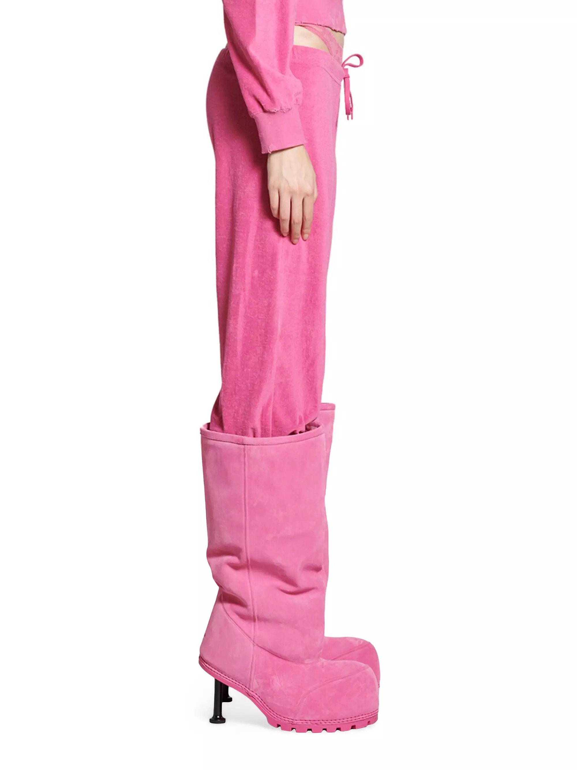 Balenciaga o1bcso1str0525 Low Waist Tracksuit Trouser in Pink Size 25" / US 0 / IT 36 - 5 Thumbnail