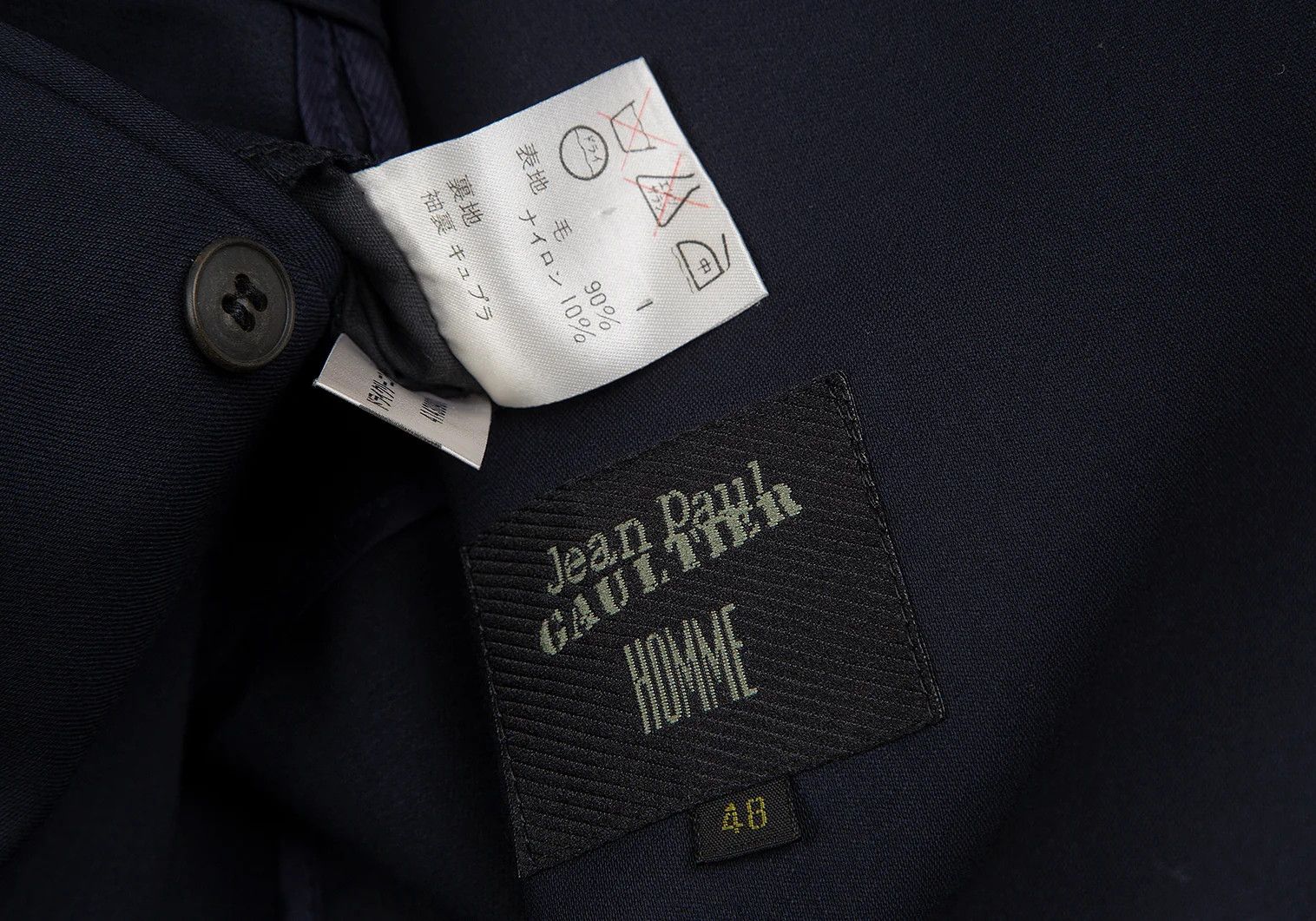 Jean Paul Gaultier Wool Peak Lapel Double Jacket in Navy, Size M Size US M / EU 48-50 / 2 - 20 Thumbnail