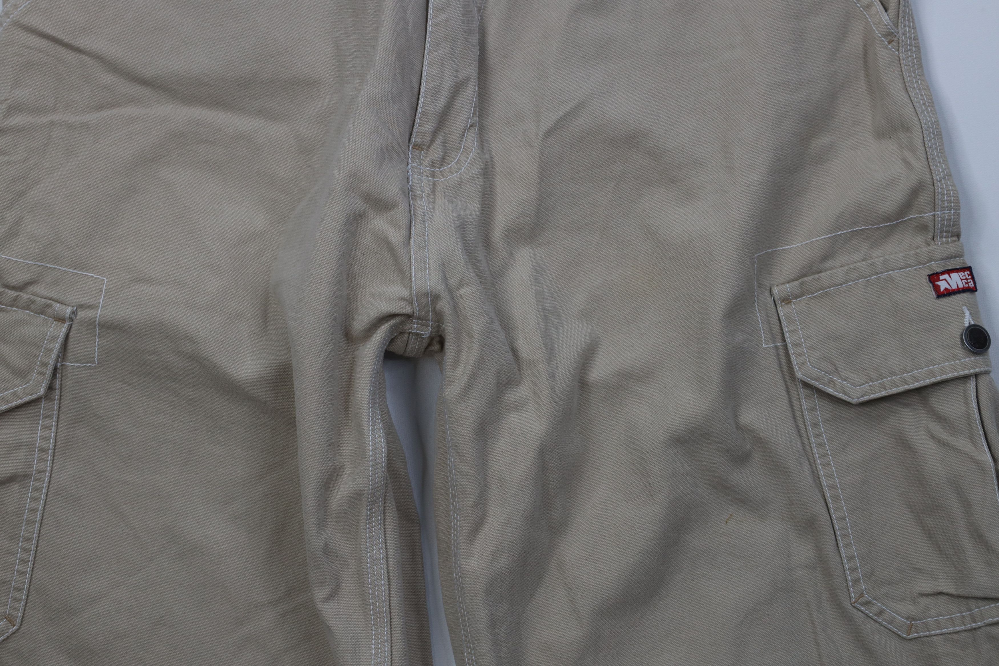 Vintage Vintage 90s Y2K Streetwear Canvas Cargo Shorts Khaki Tan Size US 34 / EU 50 - 3 Thumbnail