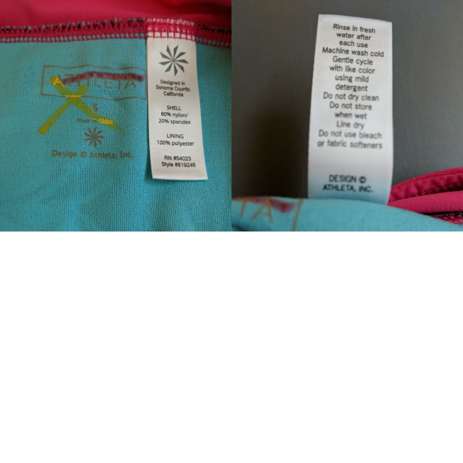 Athleta Athleta Bottom Swim Bottom Floral Gray Pink S Womens Low Rise Bikini Beach Back Pocket 2020s Women Size 28" / US 6 / IT 42 - 8 Thumbnail