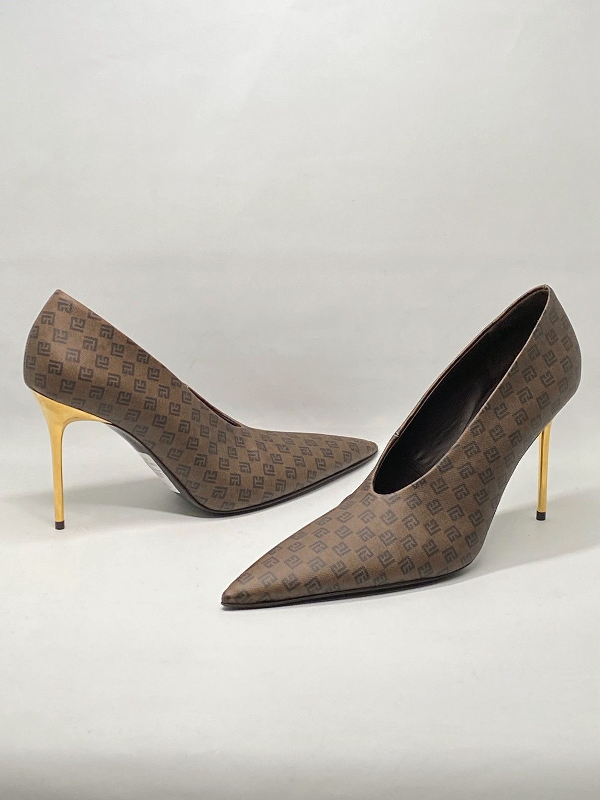 Balmain Balmain Clara-Mini Monogram Pumps size 37.5 Size US 7.5 / IT 37.5 - 10 Thumbnail
