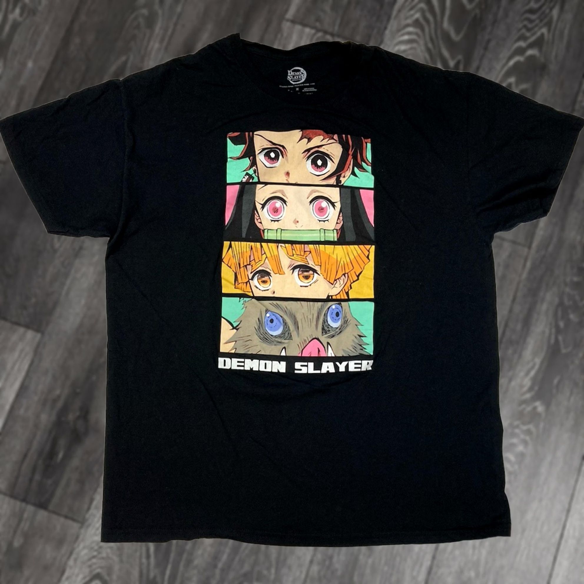 Vintage Demon Slayer Graphic T-shirt Men XL Black Short Sleeve Size US XL / EU 56 / 4 - 1 Thumbnail