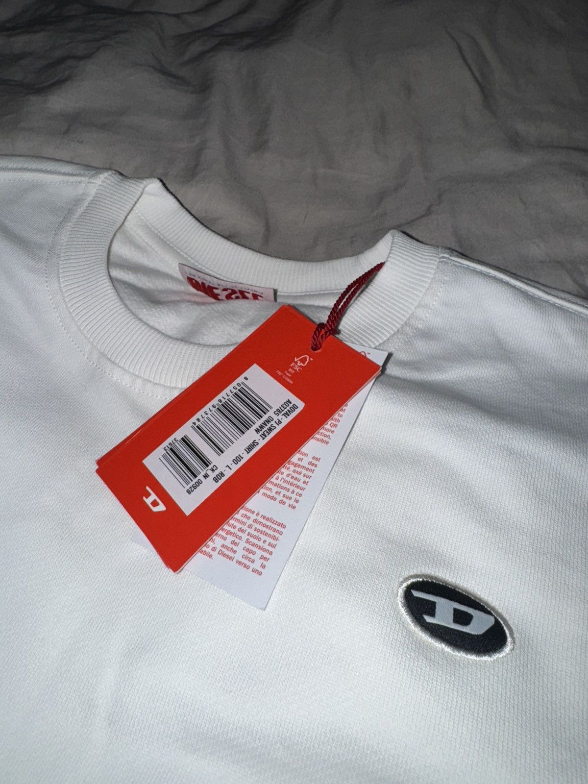 Diesel White Diesel jumper Size US M / EU 48-50 / 2 - 3 Thumbnail