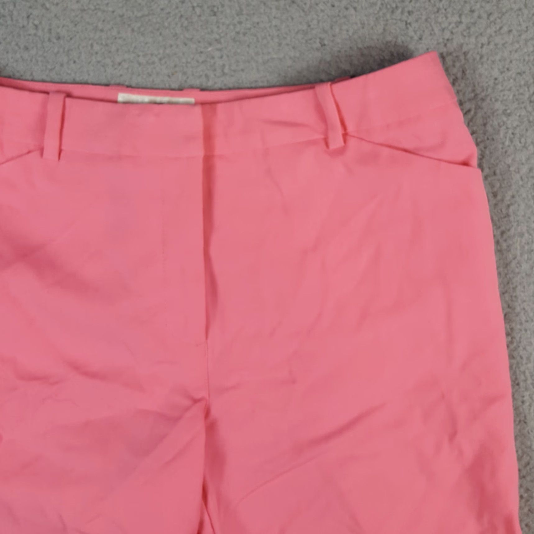 Pinko VINTAGE Y2K Preppy Pink Women's Bermuda Shorts Golf Tennis Breathable 10 Cotton Zip Button Logo Zipper Marquesa Teháma Size 32" / US 10 / IT 46 - 2 Thumbnail