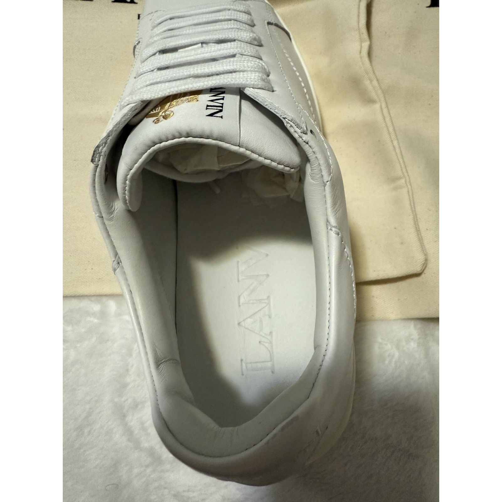 Lanvin Lanvin DDB0 White Leather Sneakers EU 40 US Men 7 , Women 9 Size US 7 / EU 40 - 6 Thumbnail