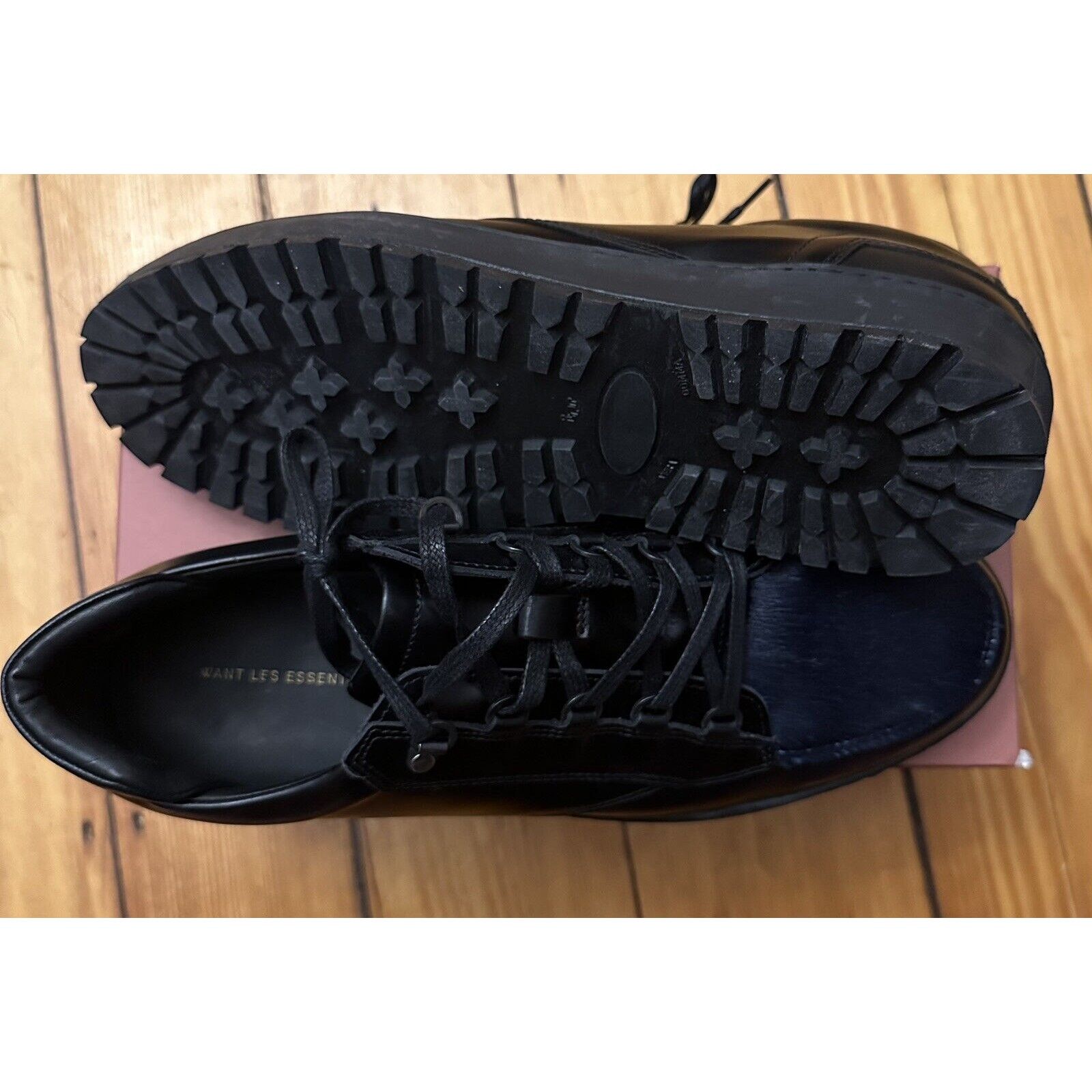 WANT Les Essentiels NIB $450 Want Les Essentiels Leather & Pony Hair Sneaker, 12 Size US 12 / EU 45 - 4 Thumbnail