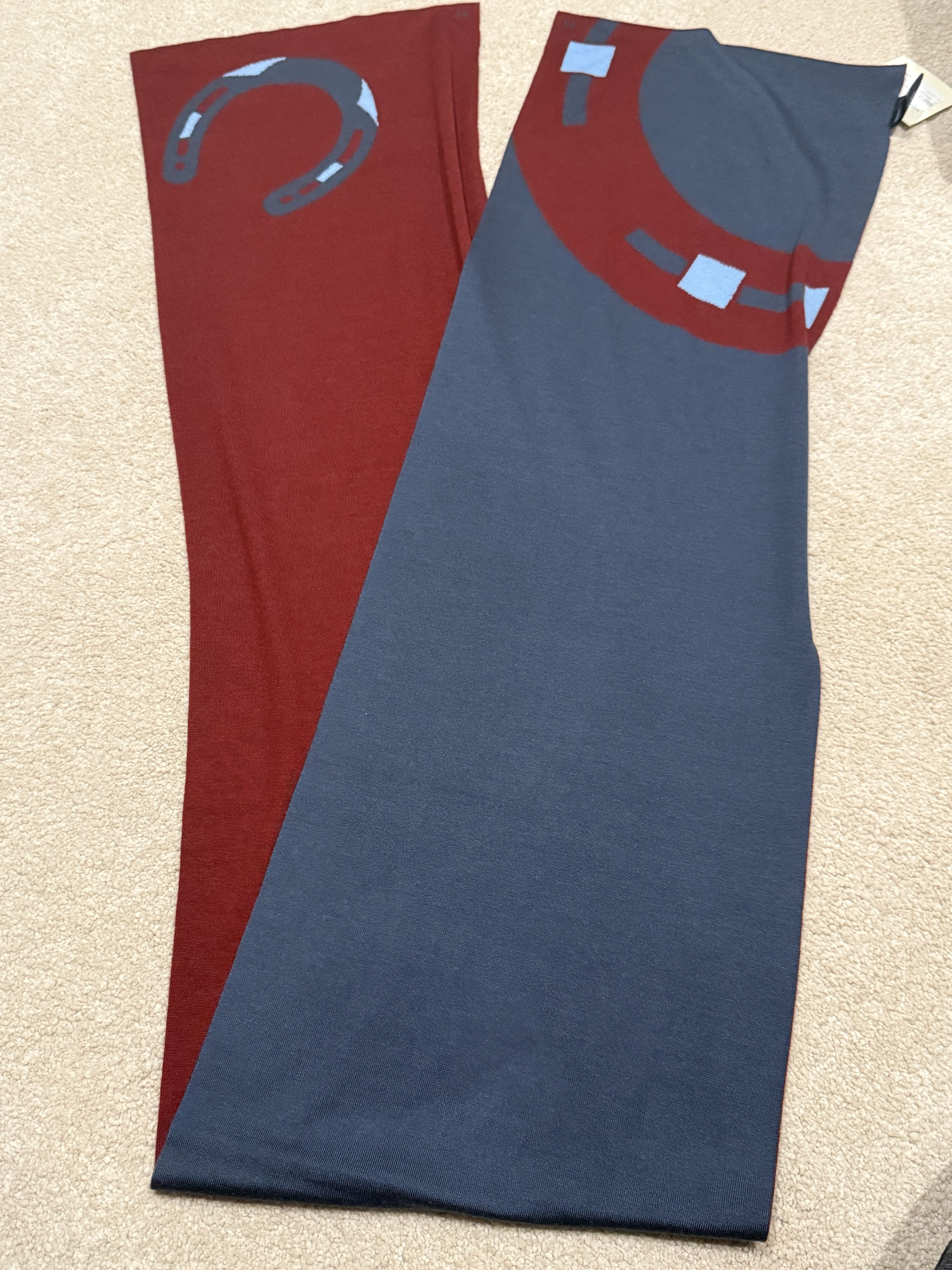 Hermes NWT Hermès Red/Blue Mens Reversible Cashmere/Silk Scarf Size ONE SIZE - 7 Thumbnail