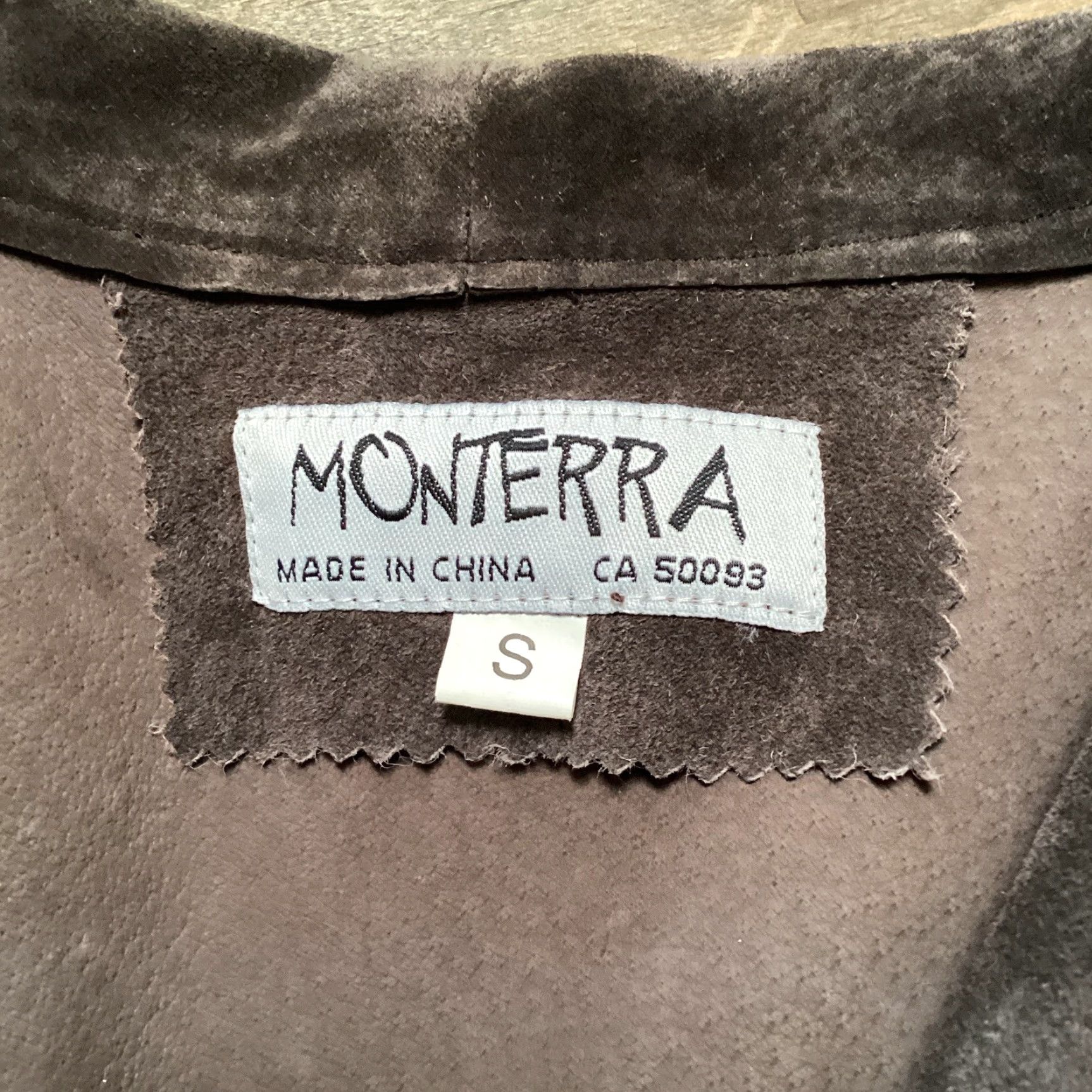 Vintage Monterra Jacket Women S Brown Pig Suede Leather Ruffles Lightweight Western Size S / US 4 / IT 40 - 3 Thumbnail