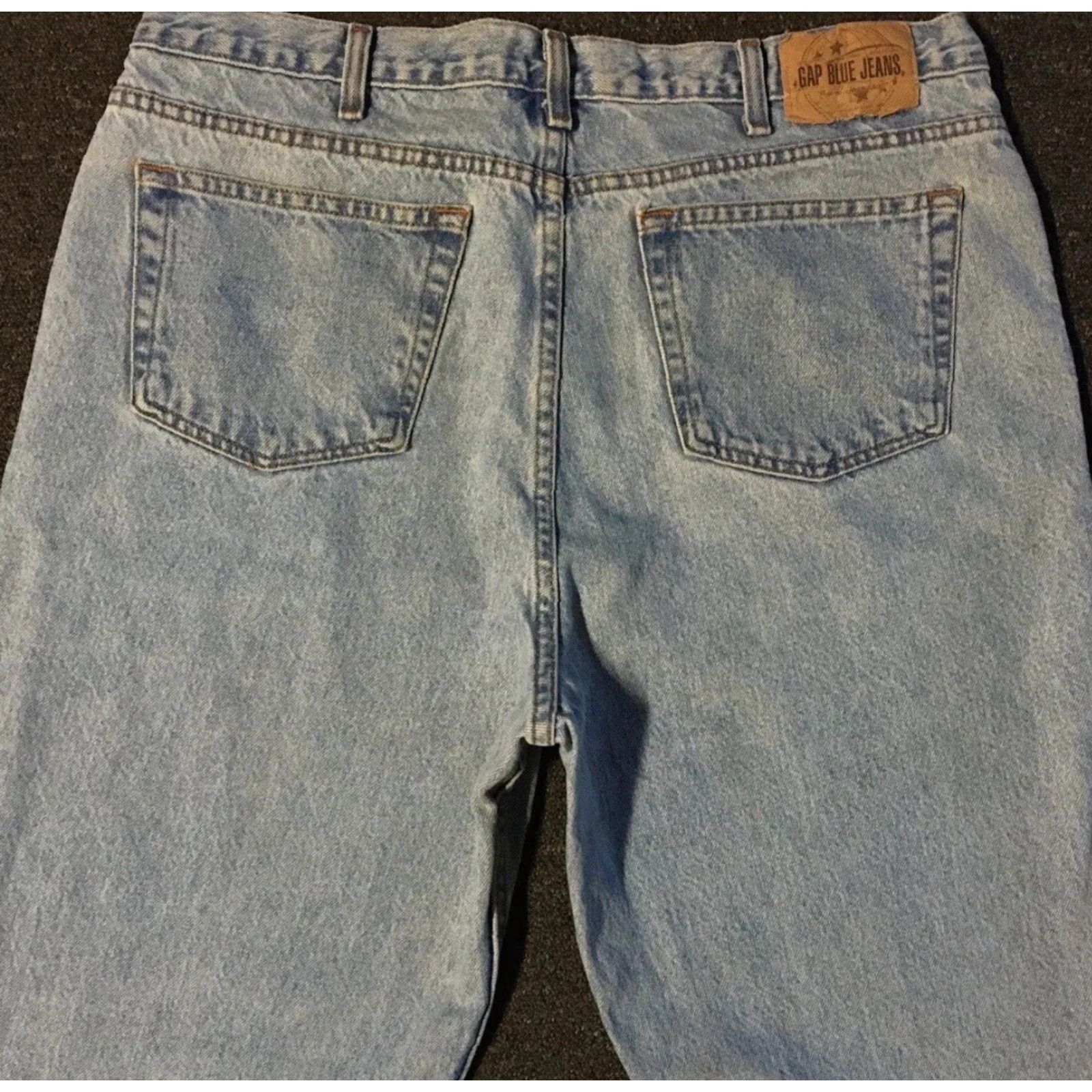 Gap VINTAGE Gap Jeans Men 38 Blue Distressed Easy Fit Relaxed 30in Denim 90s Skater Punk Retro Y2K Grunge Rockabilly Band 80s USA Size US 38 / EU 54 - 6 Thumbnail