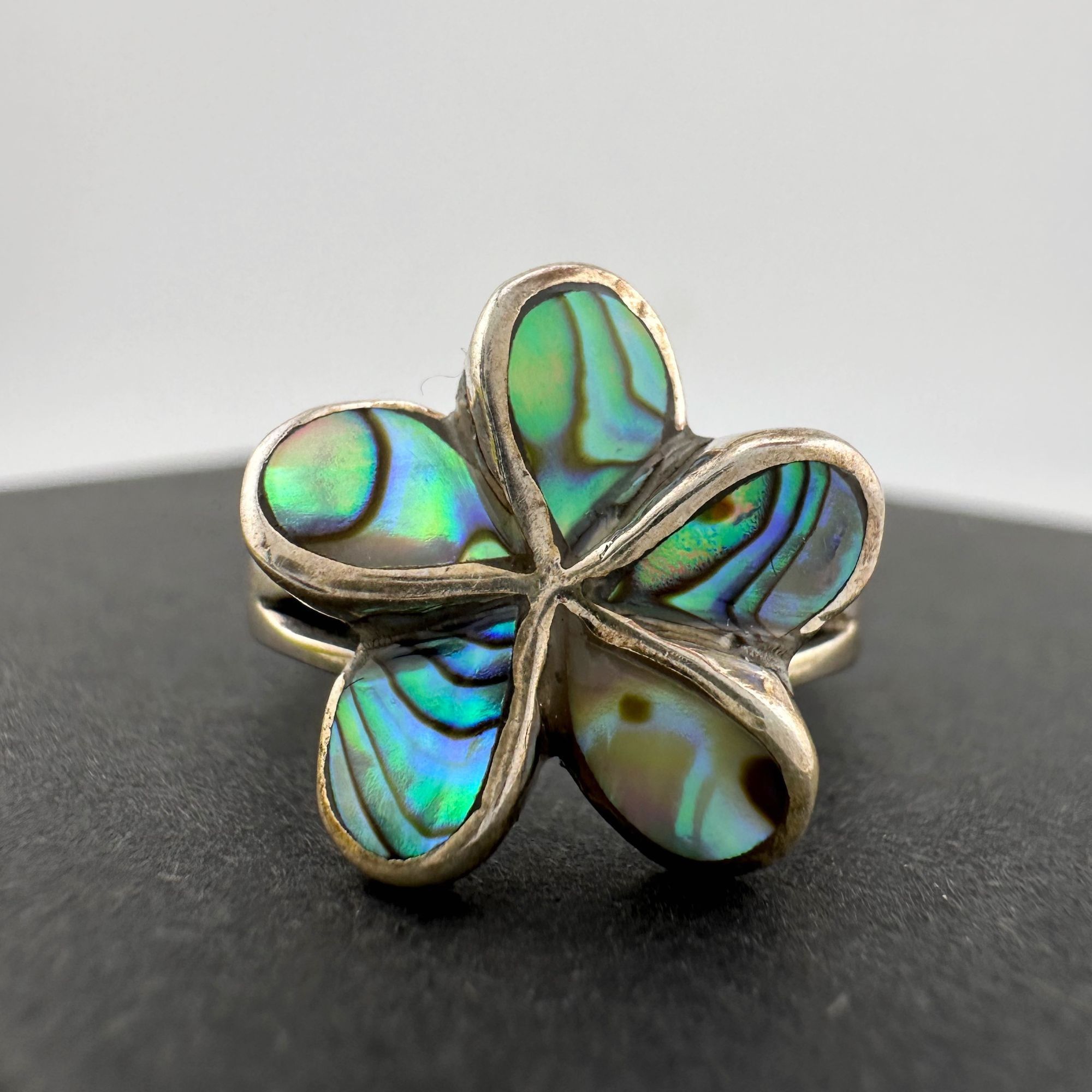 Other Natural Abalone Flower Ring in Sterling Silver Size 9.75 Size ONE SIZE - 11 Thumbnail