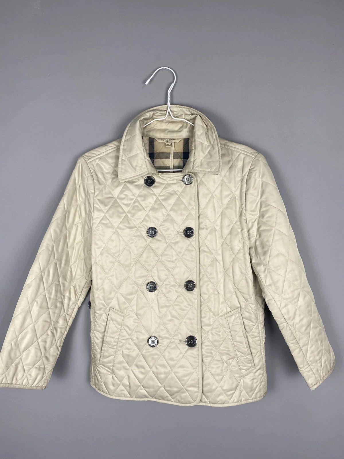 Burberry Burberry Women's Quilted Jacket – Ivory / Cream, Size M Size M / US 6-8 / IT 42-44 - 1 Thumbnail