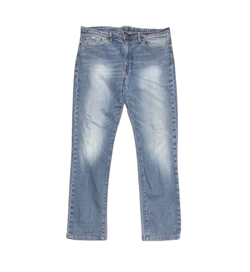 Levi's Vintage Levis Straight Faded Blue Jeans Size US 35 - 1 Thumbnail