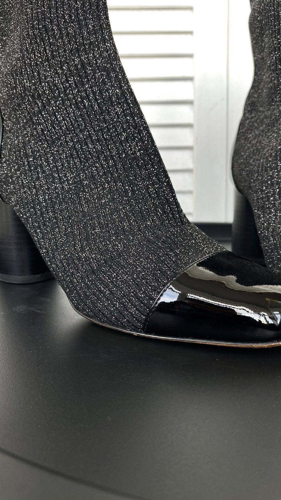 Japanese Brand × Sandro Sandro Knit Glitter Sock Black Boots Size US 8 / IT 38 - 10 Thumbnail