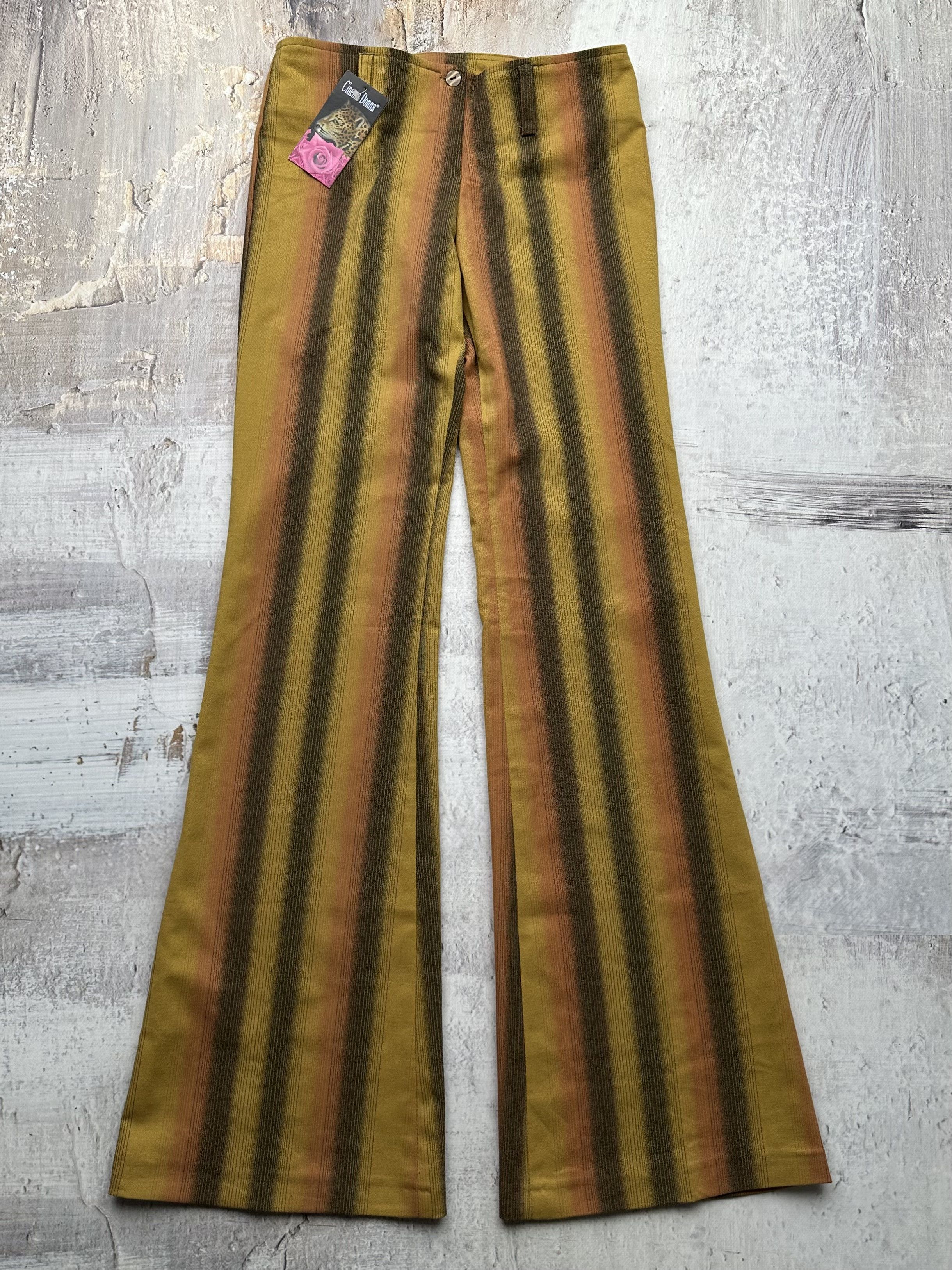 image of Avant Garde Vintage Striped Flare Pants, Women's (Size 28)